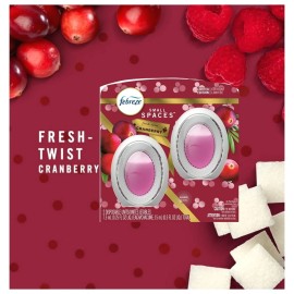 Febreze Small Spaces Air Freshener, Fresh-Twist Cranberry - 2 ct Limited Edition