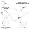 FEISEDY Reading Glasses for Women Fashion Half Frame Cat Eye