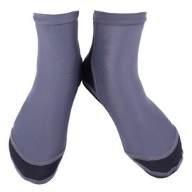Fin Socks, 0.06 inch (1.5 mm), Diving Socks, Wet Material, Beach Socks, Cold Protection, Anti-Slip, High Socks, Model Number: S020, Gray, L Size