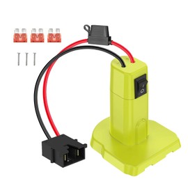 Upgrade Power Wheel Adapter for Ryobi 18V Battery Dock Power Connector 12 Gauge with Switch Fuse & with Wire Harness Connector,Fuses Holder & 30A Fuses, Power Convertor for Rc.