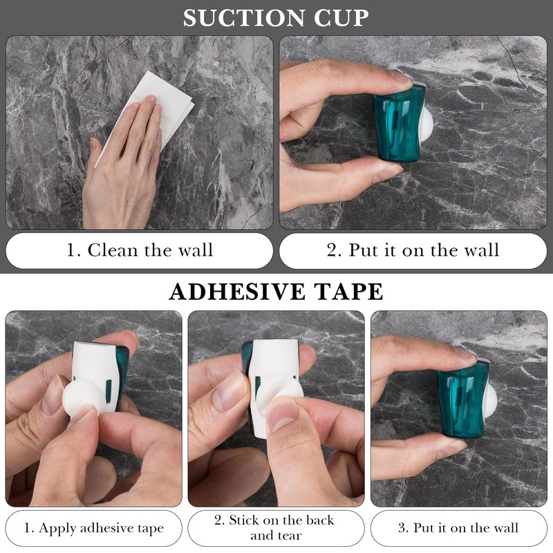 Linkidea Travel Toothbrush Head Covers with Suction Cup, Portable Wall