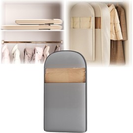 Garment Bag ¨C Large Hanging Dress Bag with Self-Compression Zipper, Space Saver Closet Organizers, Dustproof Clothes Covers Protector for Coats, dress bags covers long, Moth-Proof (Grey, Large)