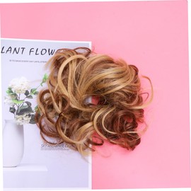 Outanaya 2Pcs Elastic Hair Ring Fluffy Ponytail Wig High Temperature Silk Hair Ties for Women for Adding Volume to Ponytails Hair Accessories