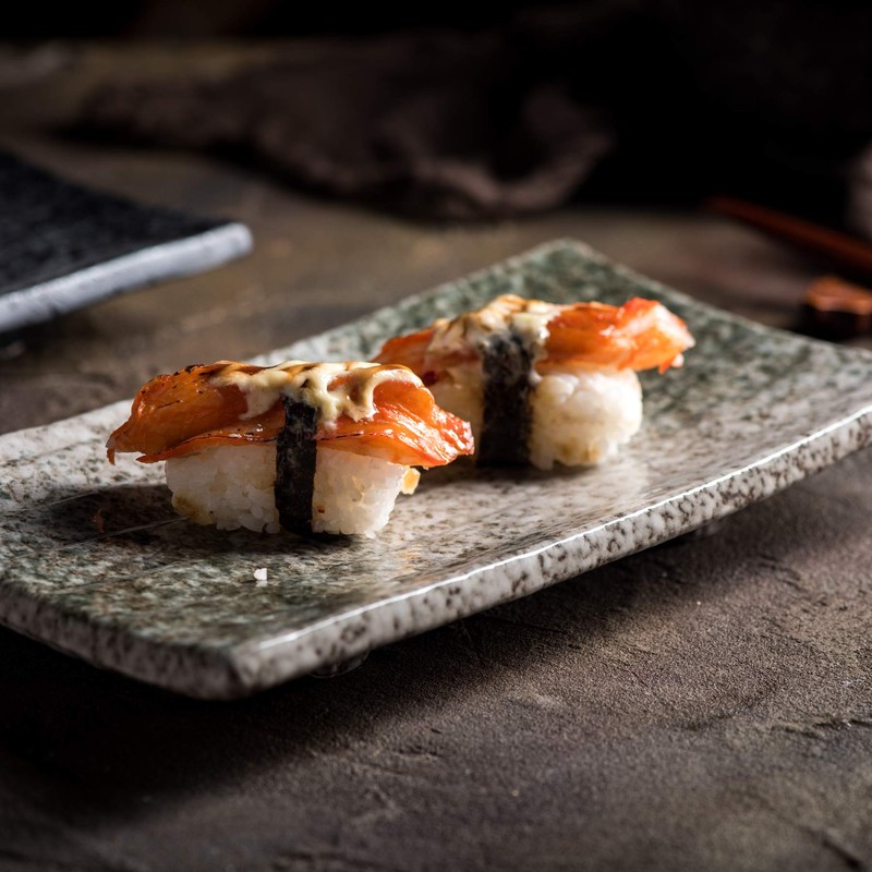 Uaral Japanese Sushi Plates,8.5inch Ceramic Sushi Plate,Sashimi Plate For Restaurant