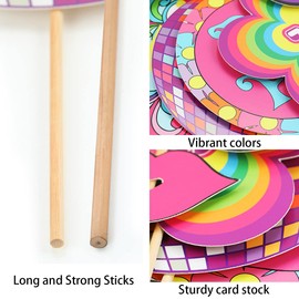 70s Photo Booth Props, 41pcs Disco Photo Booth Props, Tvorvik 70s Party Decorations, Disco Party Decorations, Suitable for Hippie Themed Birthday, 1970s Birthday Decor, Groovy Themed Decor