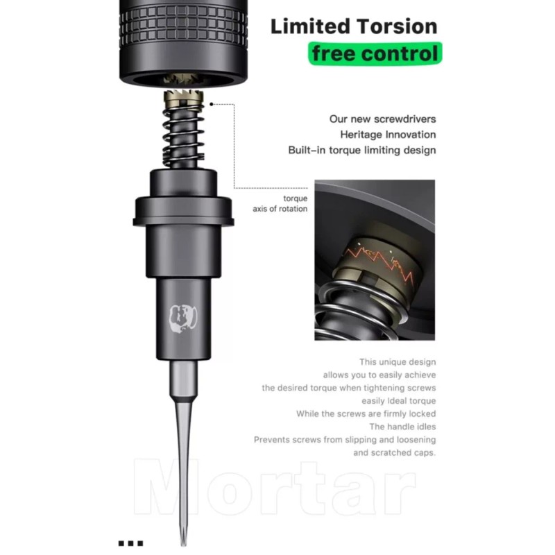 mechanic Mortar Plus, TORQUE Screwdriver, T2 Torx ANTI-SLIP Mechanic