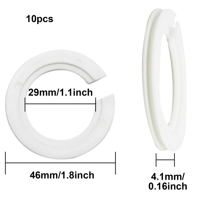 10 Piece Lampshade Converter Kit - Reducing Ring Washer Adapter