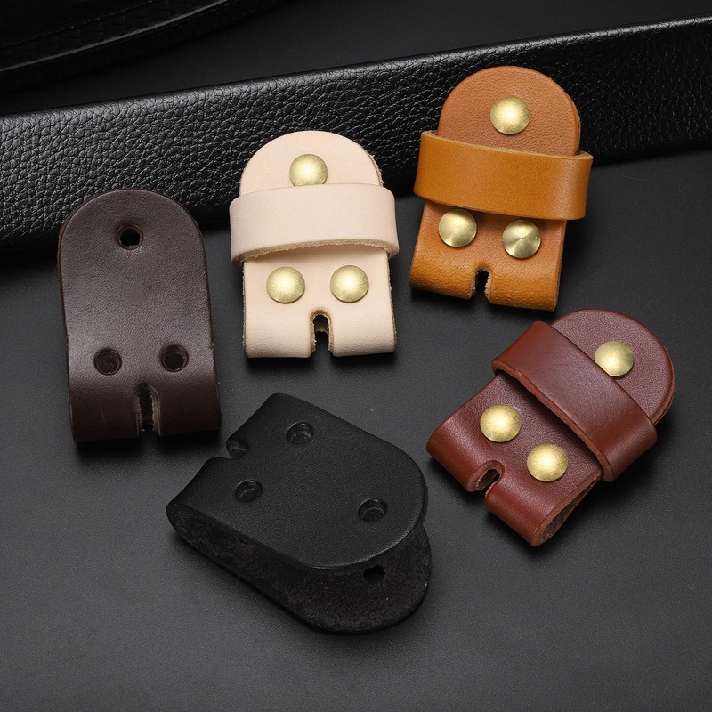 QUARKZMAN Leather Belt Pin Buckle with Rivets 35 mm Belt