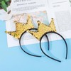 2 Pcs Sequin Crown Headband Princess Glitter Hair Band Shiny