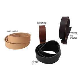 Leather strips of 30 mm, Cognac
