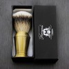 Silver Tip Badger Hair Shaving Brush in Imitation Horn Shaving