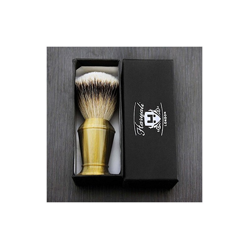 Silver Tip Badger Hair Shaving Brush in Imitation Horn Shaving