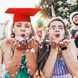 Relaxdays Graduate Hat Set of 2 Graduate Hat with Tassel for Graduation, Bachelor's & Master's Degree, Graduation Hat, Red