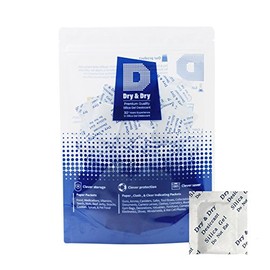 Dry & Dry 1 Gram [100 Packets] Premium Silica Gel Pure and Safe Silica Gel Packs Desiccant Dehumidifier Desiccant Packs - Food Safe Silica Packets for Moisture Absorber Silica Gel Packets
