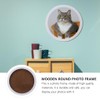 WOFASHPURET 1pc Wooden Round Photo Frame Décor Wall Decorations 10in