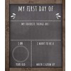 First Day of School Framed Rustic Sign 10x12