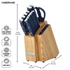 Farberware Edgekeeper Triple Riveted Slim Knife Block Set with Built