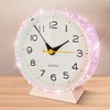 Yivaiks Shiny 4.5" Analog Alarm Clock，Bling Small Silent Retro Desk
