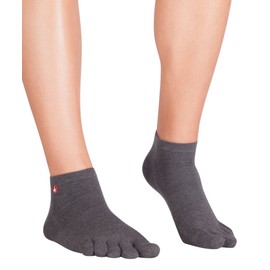 Knitido Track & Trail Ultralite Fresh - Thin Sports Toe Socks with Breathable Coolmax® Fibres, grey, 43-46