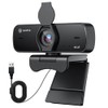 Cámara Web 4K para PC con Micrófono, Enfoque Automático Mejorado,