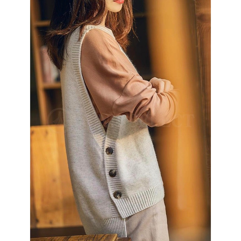 B.N.1 SELECT Knit Vest [Machine Washable/No Ironing Required] Women's Spring