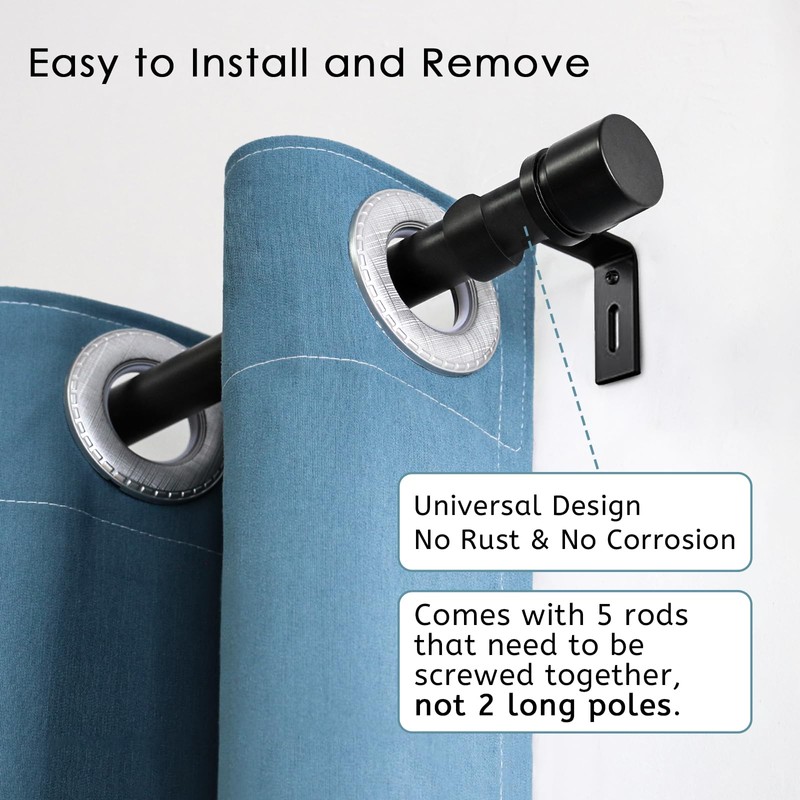 Byondeth Curtain Rods for Windows 16 to 88 Inches Adjustable