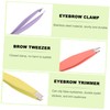 FOMIYES 4pcs Creative Eyebrow Clips Set Ergonomic Tweezers for Eyebrow