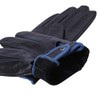 MGGMOKAY Men's Leather Car Gloves Touchscreen Leather Gloves Unlined, Black-Blue