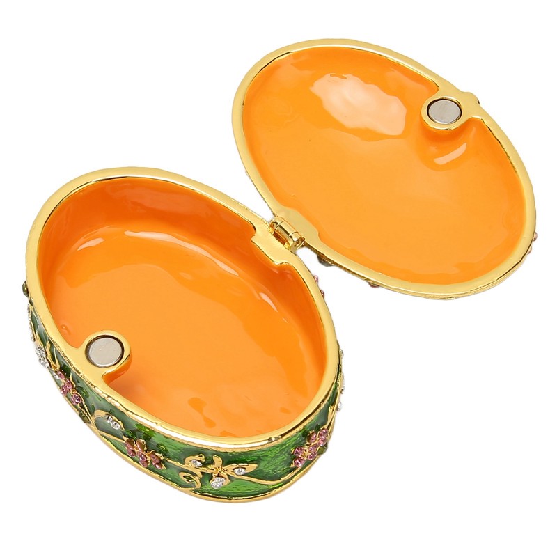 Hand Painted Flower Trinket Box Classic Realistic Detail Hinged Jewelry