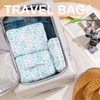 UUYUUY Quilted Cotton Makeup Bag, Azure Blue, Literature and Art