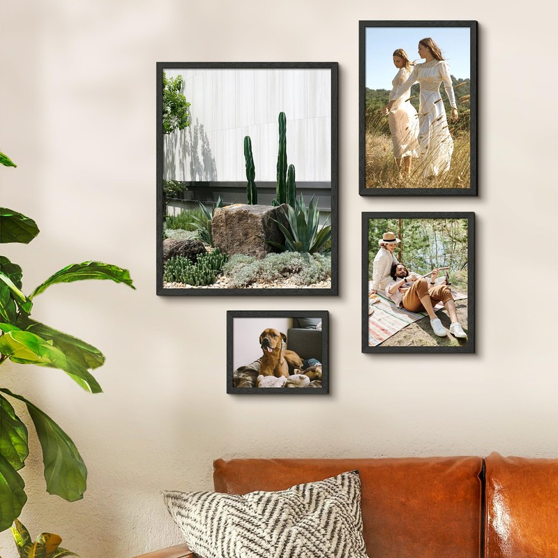 upsimples 8x10 Picture Frame, Wall Gallery Photo Frames with Engineered