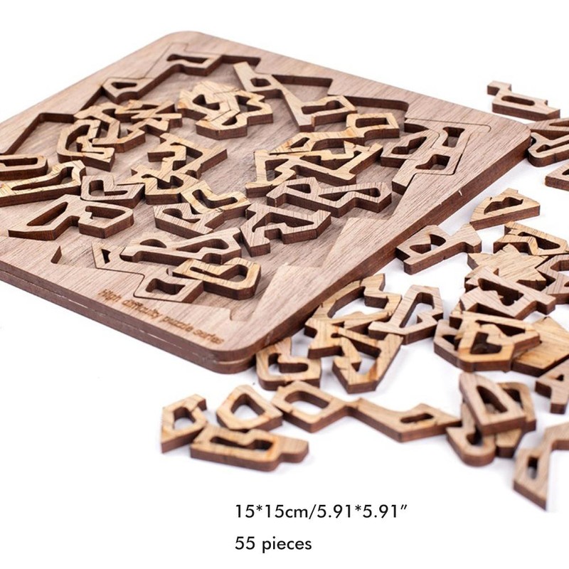 Irregular Decompression Puzzle Wooden Toys Wooden Jigsaw Puzzle Gift for