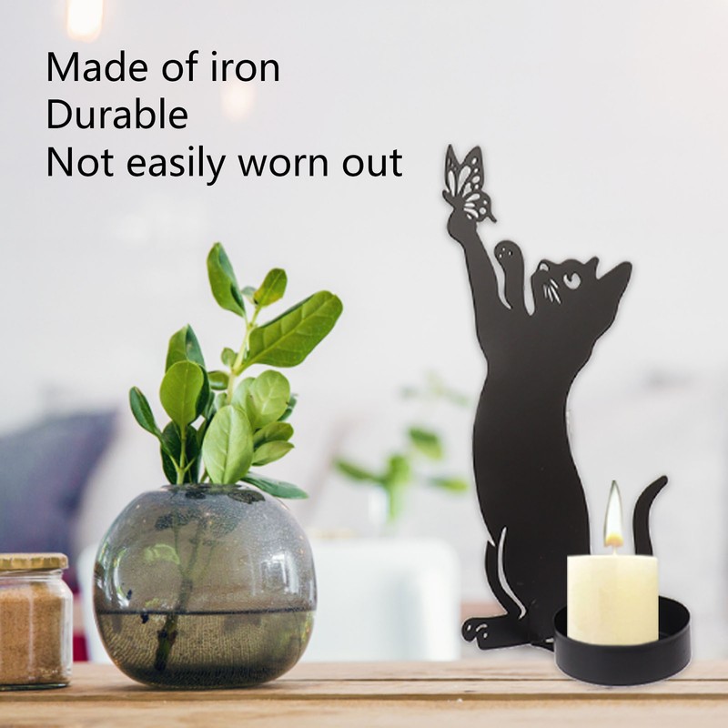 Home Decor Candlestick Durable Cat Candle Holder Decorative Candlestick Holder