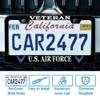2 Pcs License Plate Frame for U.S. Air Force Veteran