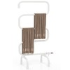 COSTWAY Heated Towel Warmer, Freestanding & Wall-Mounted 5-Bar Drying Rack