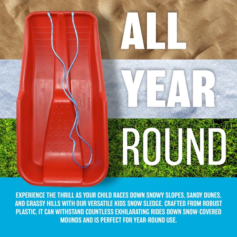 Kids Heavy Duty Snow Sledge - For Kids and Adults,