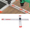 Woodworking Ruler Scribing Tool 2 In 1 Multifunctional Aluminum Alloy