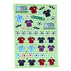 Soccer Glacius Soccer Pattern Original Postcard Size Sticker