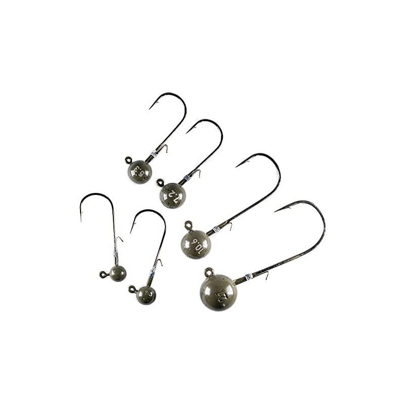Tungsten Jig Heads, LMAB Lead Free Jig Hook Set, for