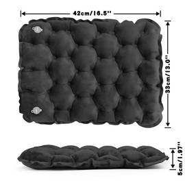 Stadium Cushion Inflatable Travel Seat Cushion Outdoor Seat Mat Ultralight Air Cushion Portable Waterproof Seat Pads for Camping Boating Concerts Hiking Office Chair Airplane