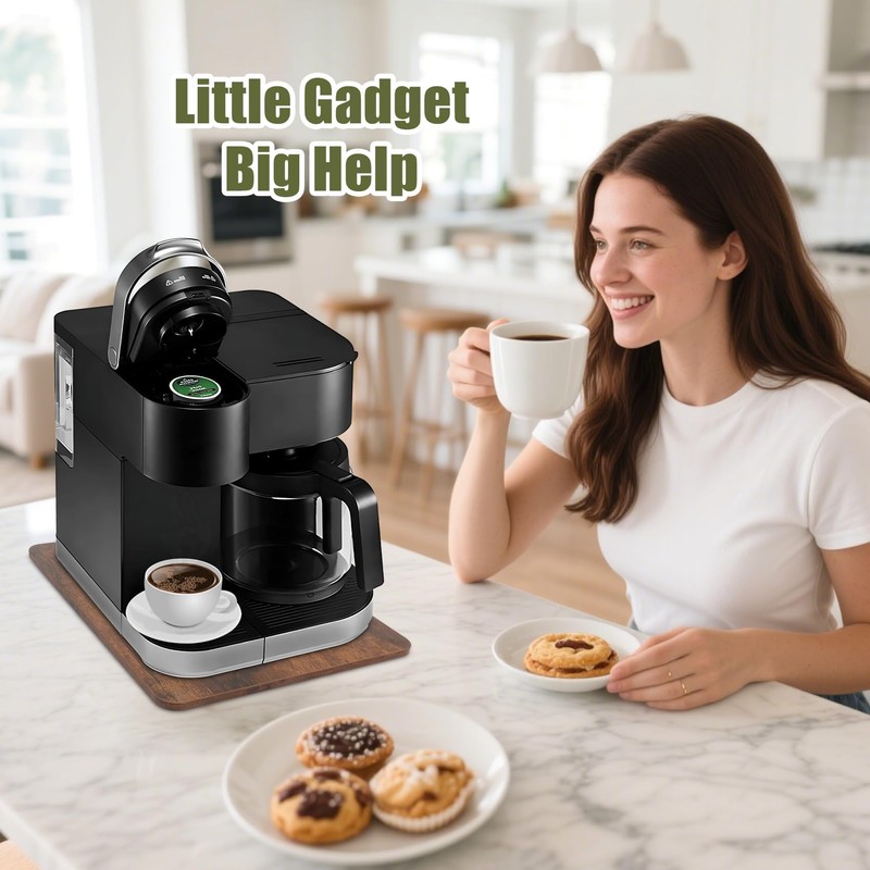 Sliding Tray for Coffee Maker, 360° Rolling Tray Appliance Slider