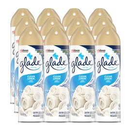 Glade Clean Linen Air Freshener, 8 OZ (Clean Linen, Pack - 12)
