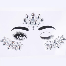 Pack of 1 Glitter Stones Face Festival, Rhinestones Face, Glitter Stones for Sticking Face, Festival Glitter Face Stones, Festival Stones Face, for Music Festival, Party, Festival (Style 3)