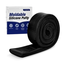 Leopong Moldable Silicone Putty, Waterproof, Stay Pliable,Good Plasticity for Repair and Fill Various Gaps in Bathrooms, Fountains, Water Pipes, Walls (Black)