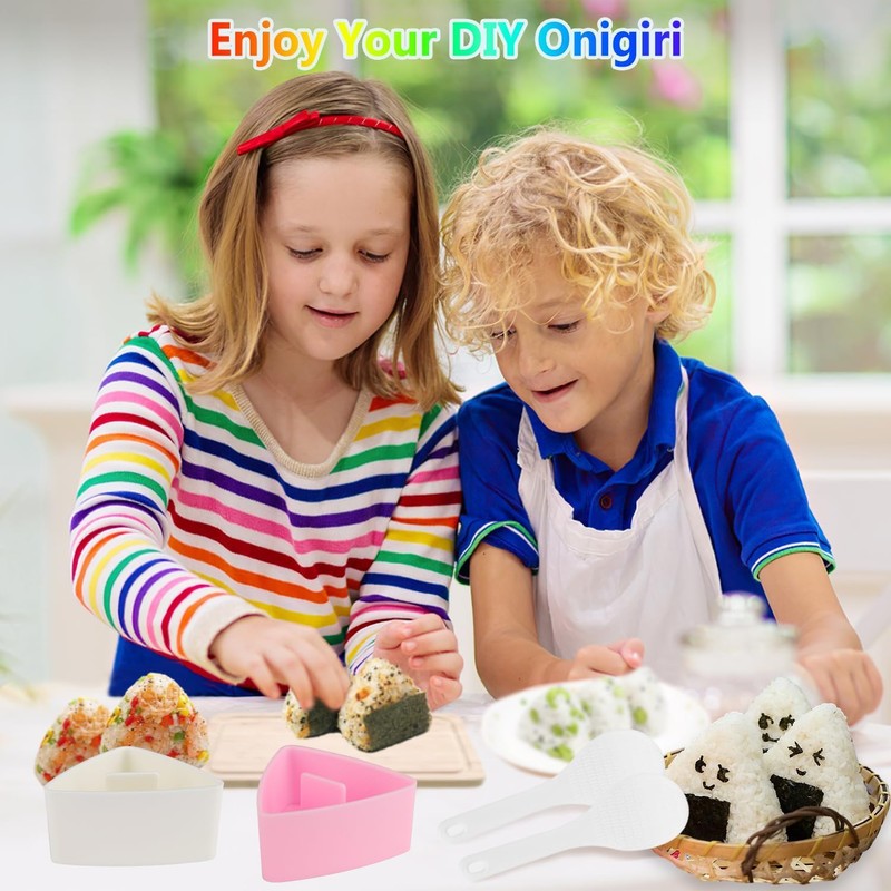 4Pcs Onigiri Mold Triangle Rice Ball Mold Sushi Makers,Triangular Onigiri