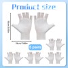 5 Pairs of White Fingerless Gloves, Cotton Gloves for Night