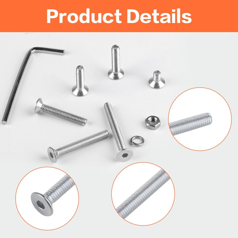 800 Pcs M4 Screws Set, M4 Bolts and Nuts Set,