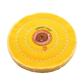 Yellow Muslin Buff Wheel 5" x 45Ply Jewelry POLISHING with Leather Center USA