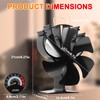VODA 6 Blades Wood Stove Fan Heat Powered Fans with
