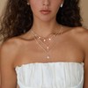 HZMAN 14K Gold Plated Layered Necklace for Women Dainty Gold